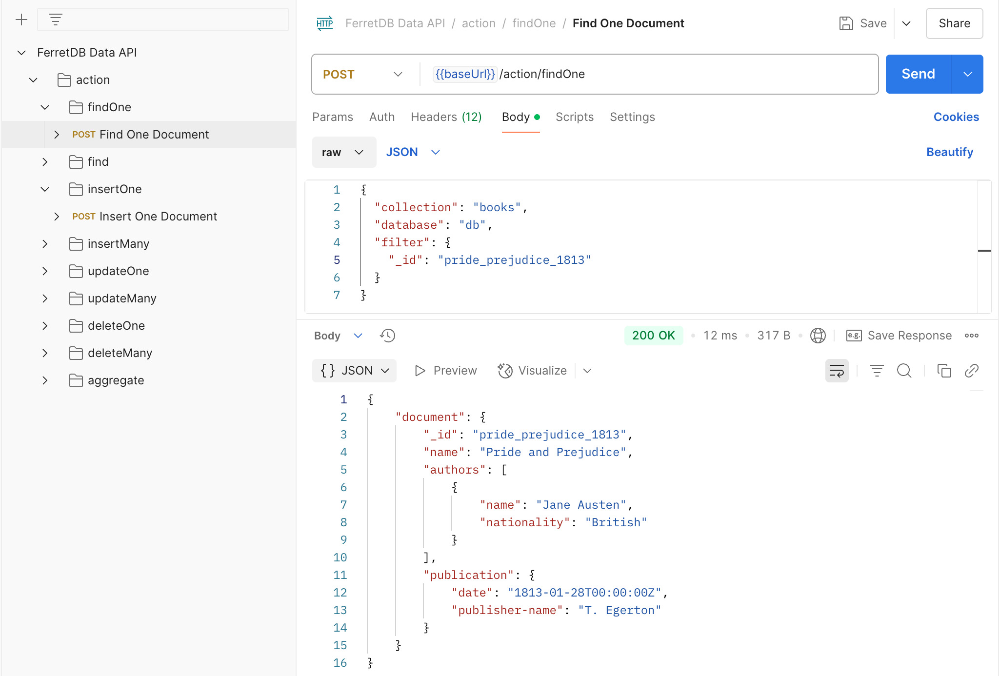 Find a single document
